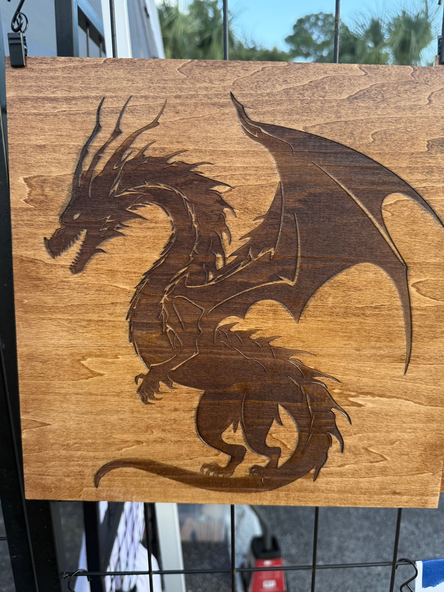 Laser engraved wood sign