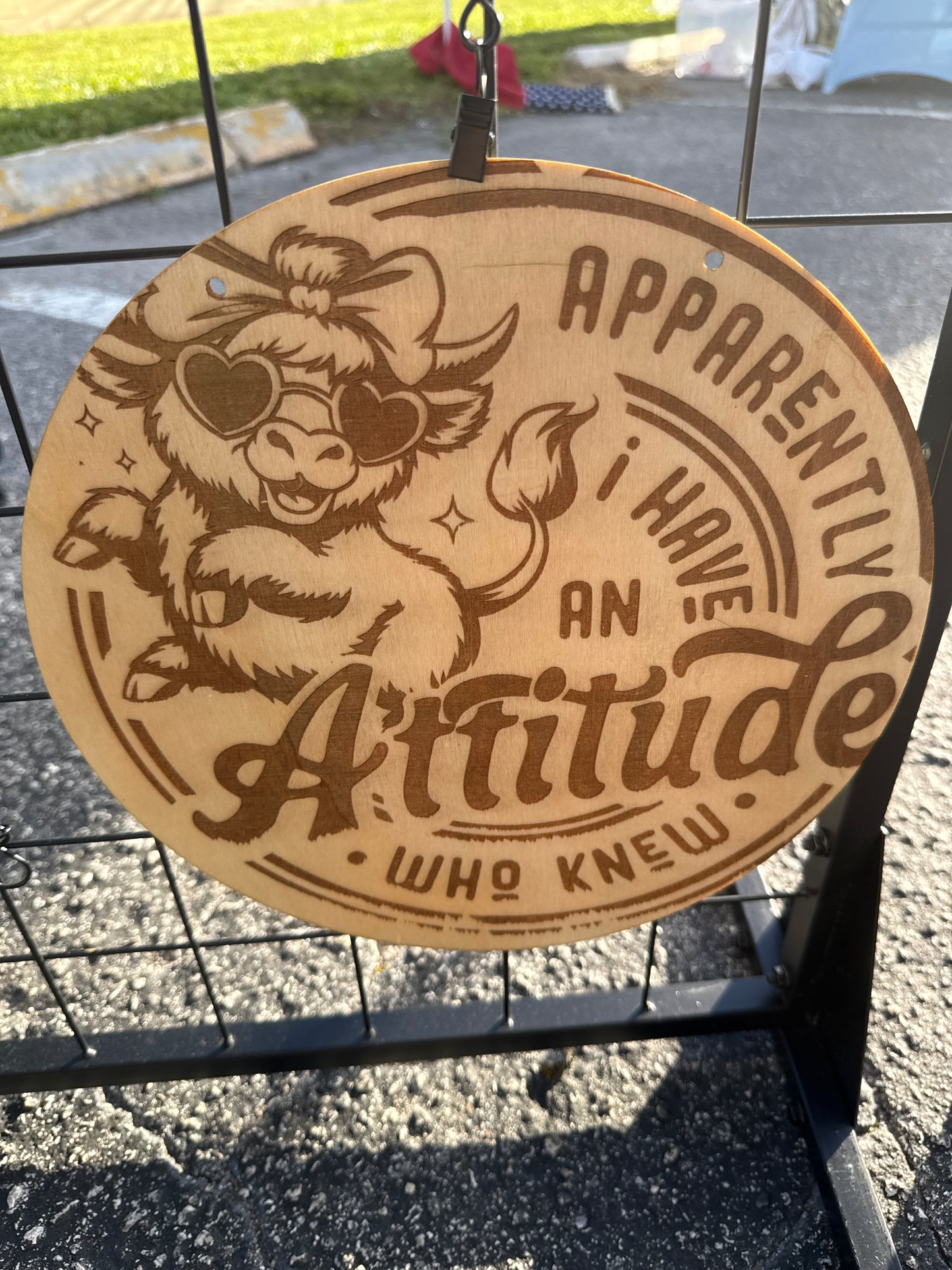Laser engraved sign