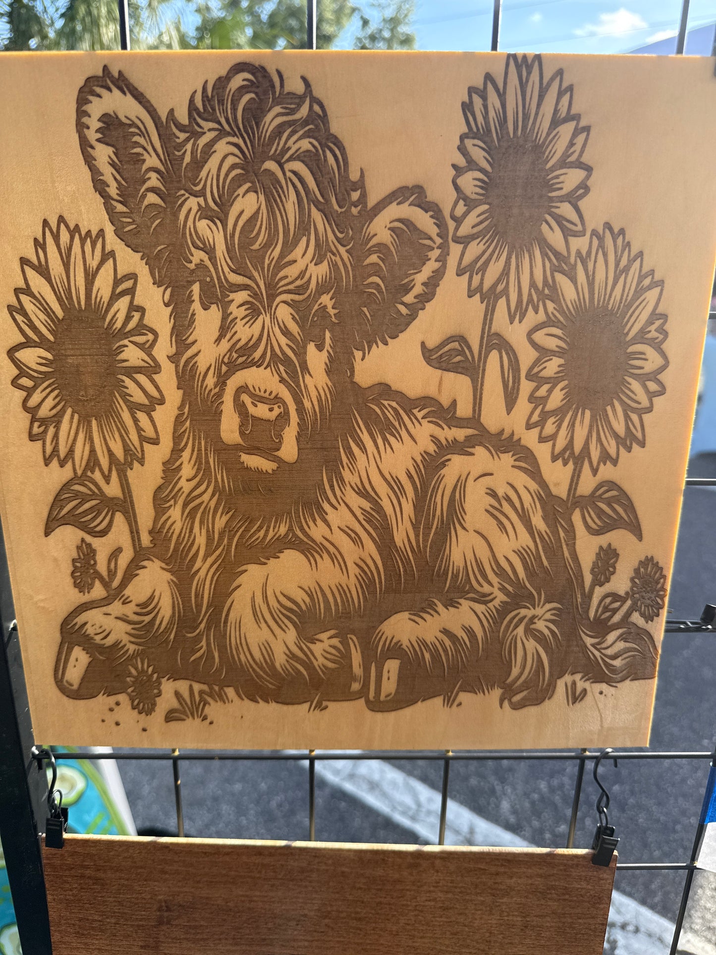 Laser engraved wood sign