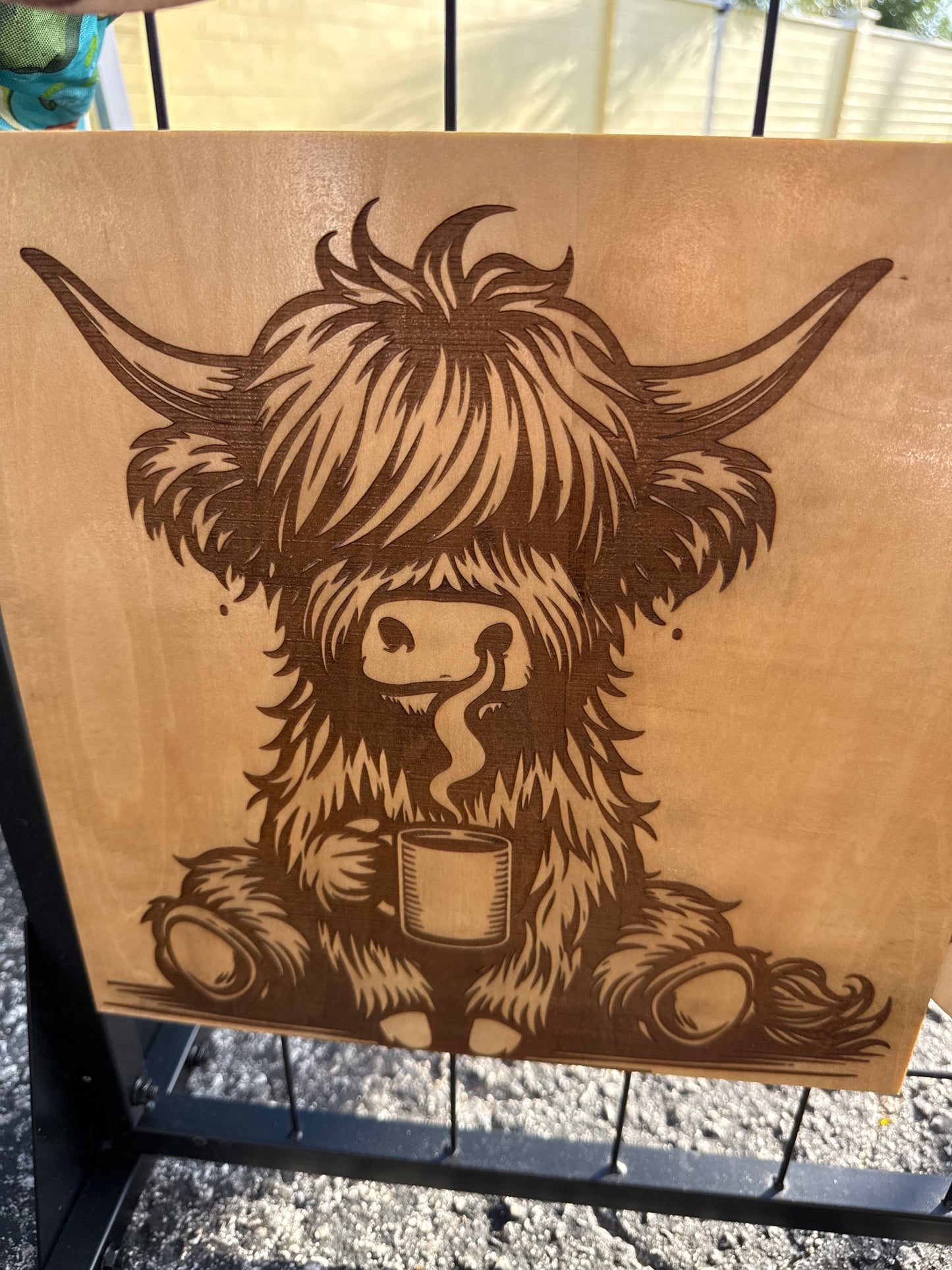 Laser engraved sign