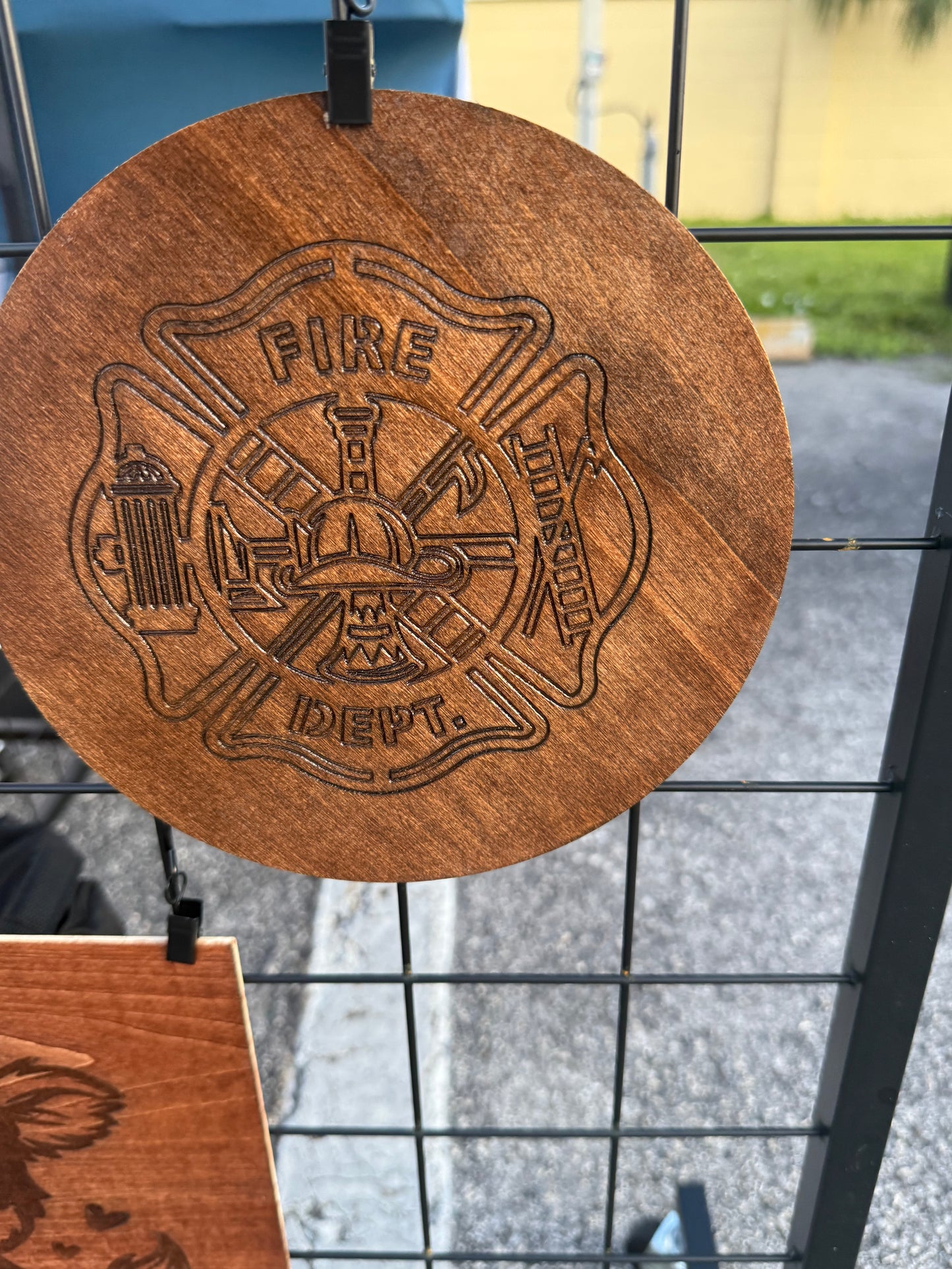 Laser engraved wood sign