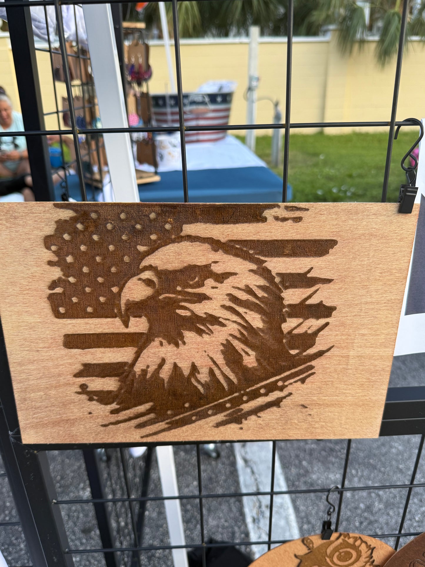 Laser engraved wood sign