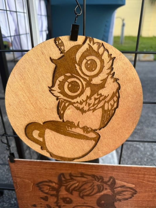 Laser engraved sign